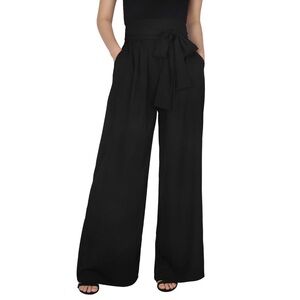Elegant Black Wide-Leg Trousers